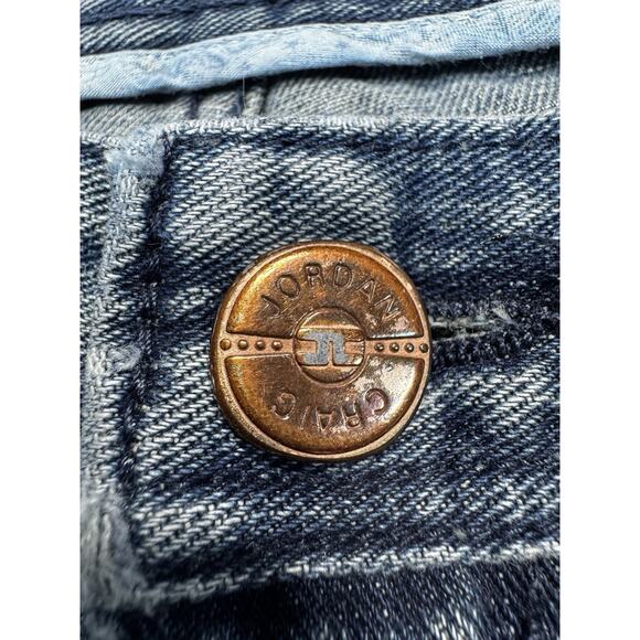 Jordan Craig Rip And Repair Straight Fit Jeans 36x32 Distressed Denim Streetwear - Picture 5 of 12